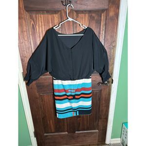 Jessica Simpson Women’s Dress Dolman Sleeve Colorblock Skirt